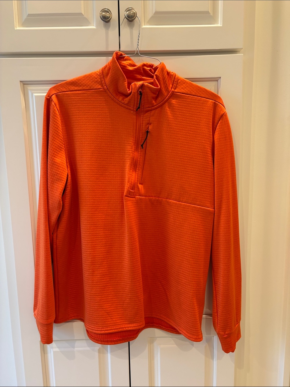 Amazon Essentials Men's Bright Orange Zip Pullover